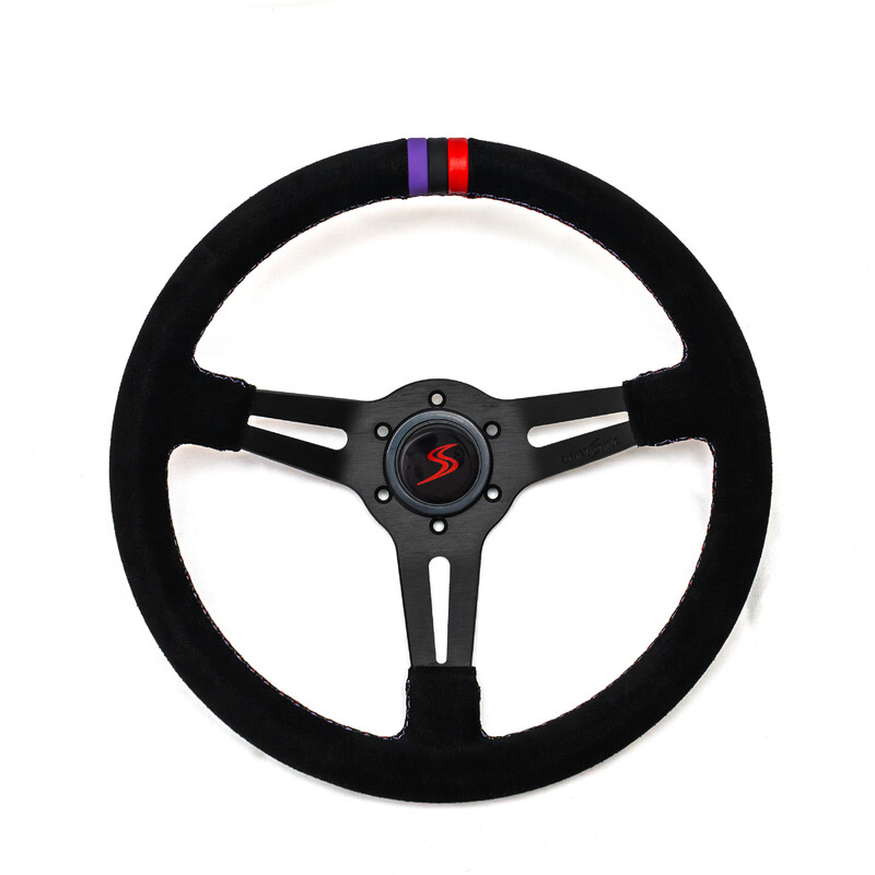 Volant DriftShop Tulipé (70 mm), Edition Colors, Cuir Retourné